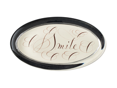 Glass Paperweight with Personalized Calligraphy Oval - RSVP Style