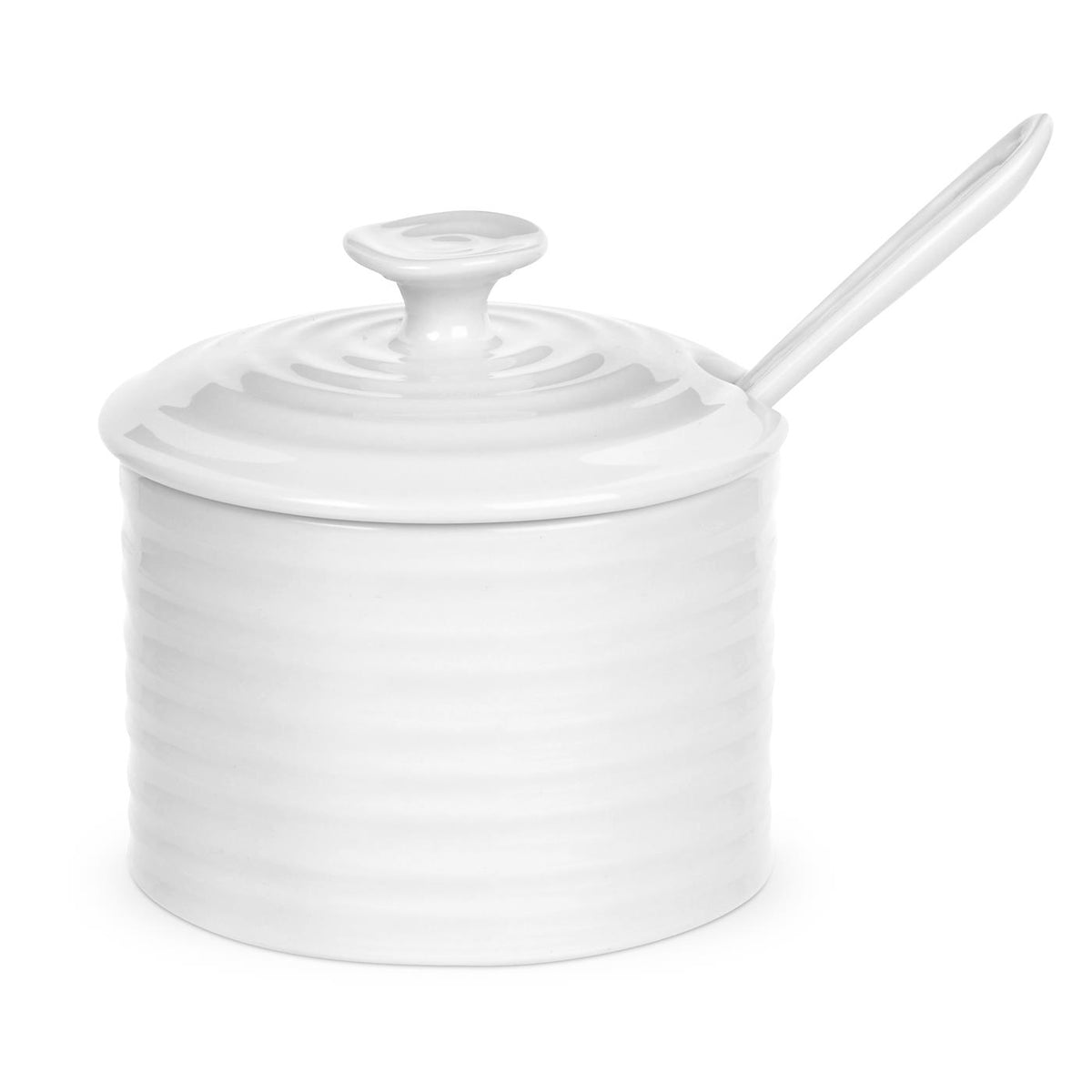 White Conserve Pot with Spoon - RSVP Style