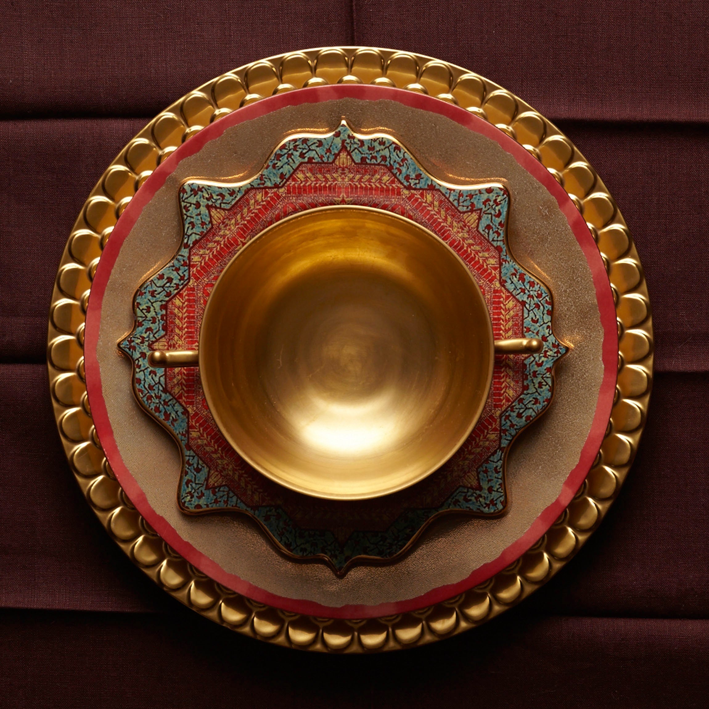 Alencon Red Saucer - RSVP Style
