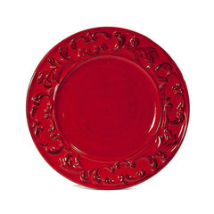 Baroque Red Dinner Plate - RSVP Style