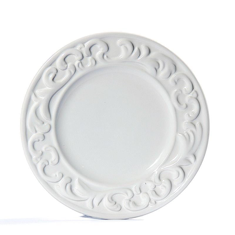 Baroque White Salad Plate - RSVP Style