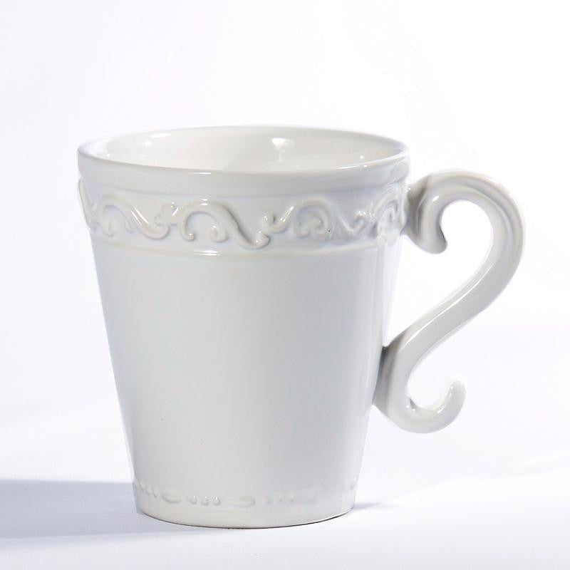 Baroque White Mug - RSVP Style