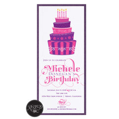 Wild Cake Top Birthday Invitation - RSVP Style