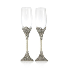 Celebration Swarovski Crystal Champagne Flute Pair - RSVP Style
