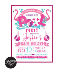 Flamingo Pool Party Birthday - RSVP Style