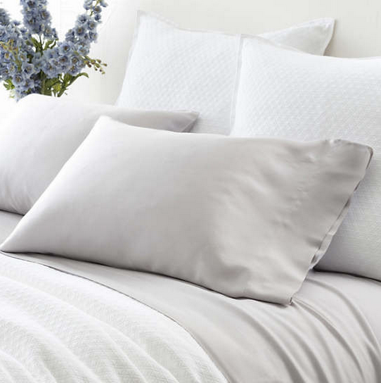 Silken Solid Pillowcase / Set of 2 • Grey - RSVP Style