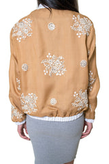 Talar Nina Honey Geo Floral Bomber Jacket - RSVP Style