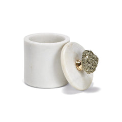 Marble Jar with Pyrite Lid - RSVP Style