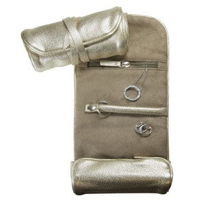 Small Jewelry Roll  Metallics Leather - RSVP Style