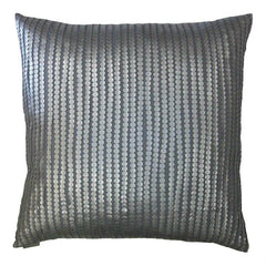 Leather Paillettes Throw Pillow Silver - RSVP Style