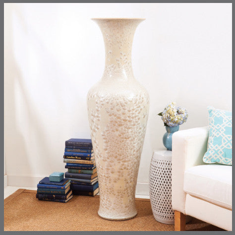 Long Necked Vase with Mother of Pearl Effect - RSVP Style