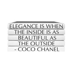 Quotation Stacking Books- Coco Chanel - RSVP Style
