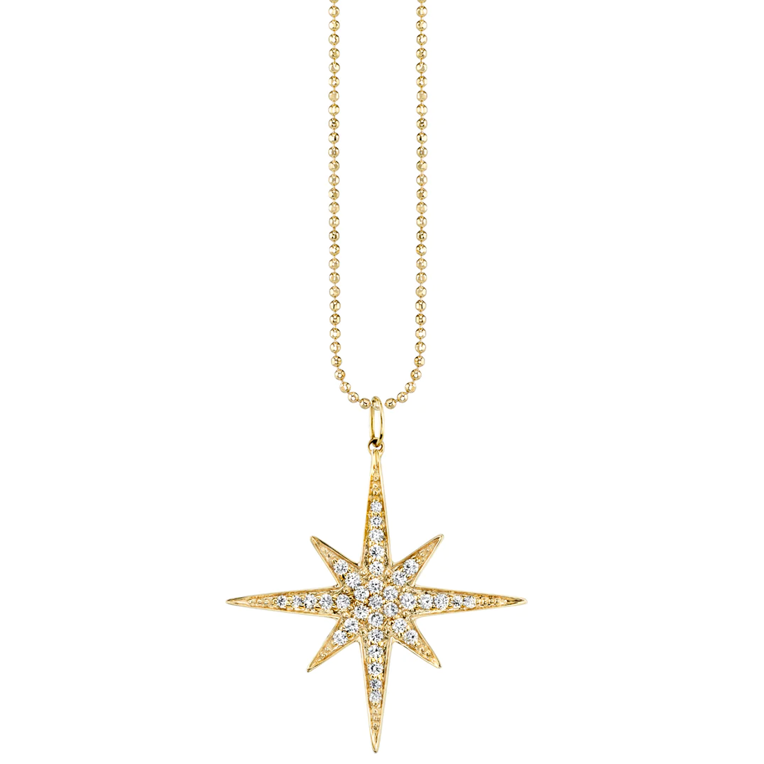 Starburst Gold & Diamond Necklace—Large, Sydney Evan - RSVP Style