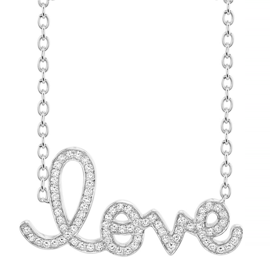 Love Script Diamond Necklace Collection, Sydney Evan - RSVP Style