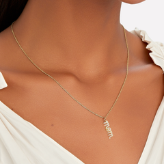 Mom Charm Gold & Diamond Necklace, Sydney Evan - RSVP Style