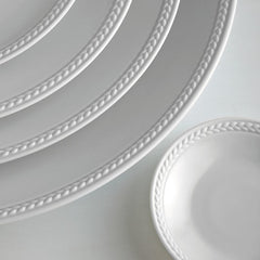 Soie Tressée White Dinner Plate - RSVP Style