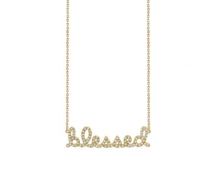 Small Gold & Diamond Blessed Necklace - RSVP Style