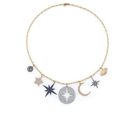 Gold & Diamond Multi Celestial Charm Necklace - RSVP Style