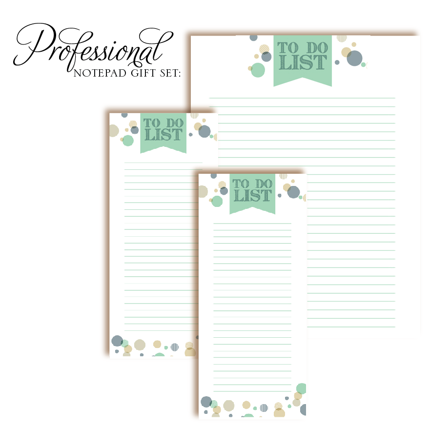 Customized Notepad Gift Set Ribbon To Do List - RSVP Style