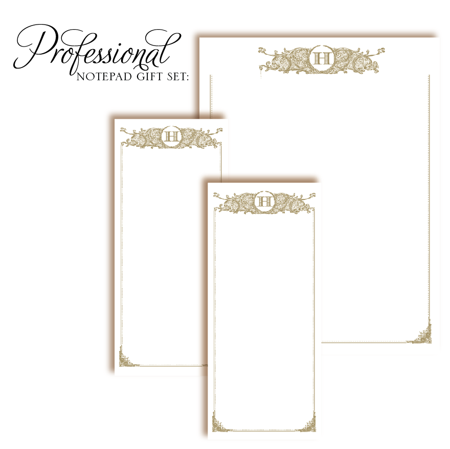 Customized Notepad Gift Set Regal Initial - RSVP Style