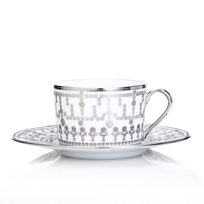 Tiara Blanc Platine Tea Cup - RSVP Style