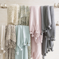 Chunky Knit Throw Blanket • Mist - RSVP Style