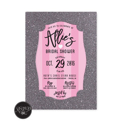 Love Pink Bridal Shower Invitation - RSVP Style
