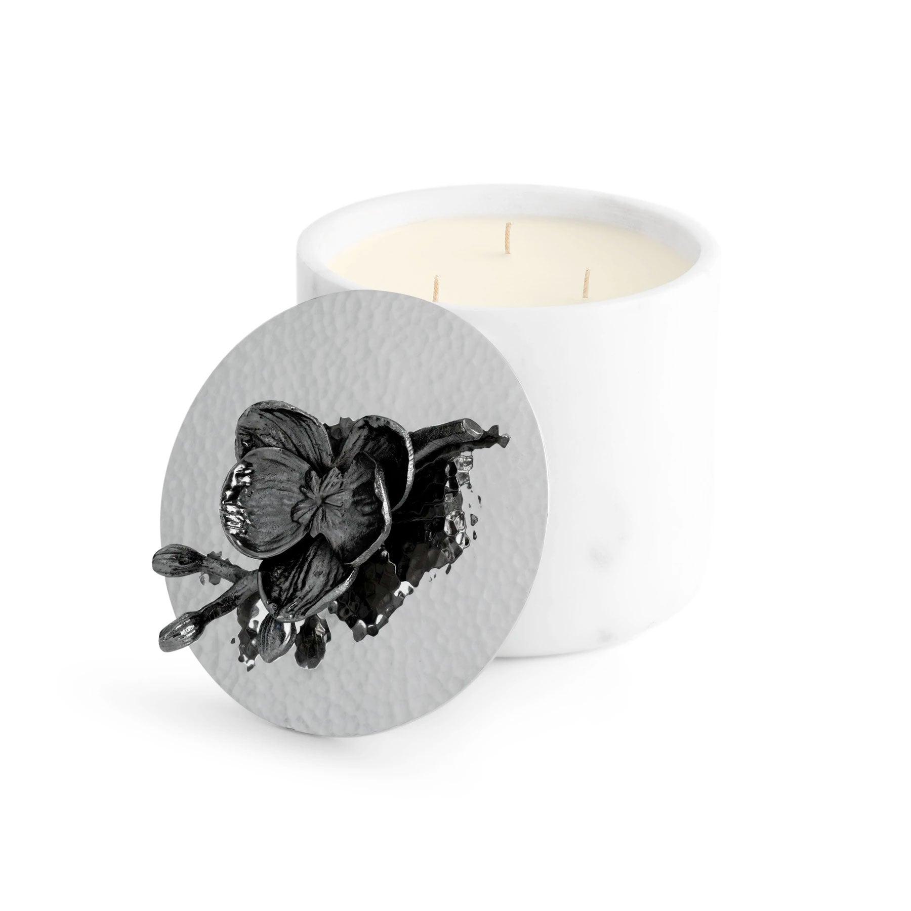 Black Orchid Marble Candle - RSVP Style