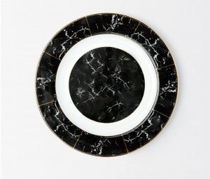 Eleni Black Marble Charger - RSVP Style