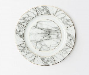 Eleni White Marble Charger - RSVP Style