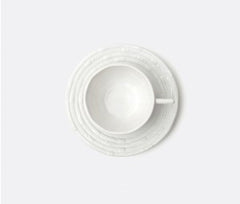 Gia White Bamboo Cup and Saucer - RSVP Style