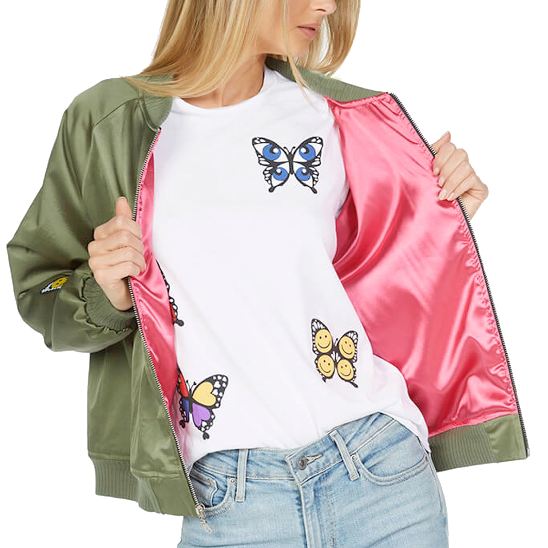 Levelle Butterfly Patches Bomber Jacket, Lauren Moshi - RSVP Style