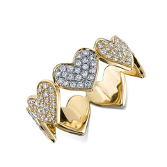 Pavé Diamond Large Heart Eternity Ring - RSVP Style