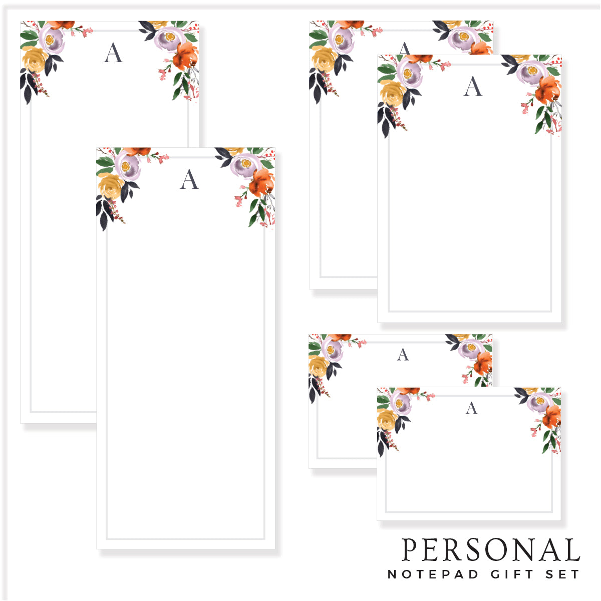 Floral Burst Customized Notepads, RSVP-Style - RSVP Style