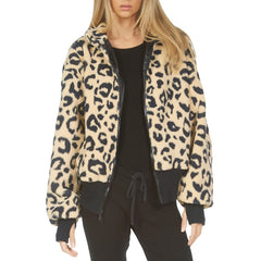 Leopard Mock Neck Zip Up Jacket, RSVP Style - RSVP Style