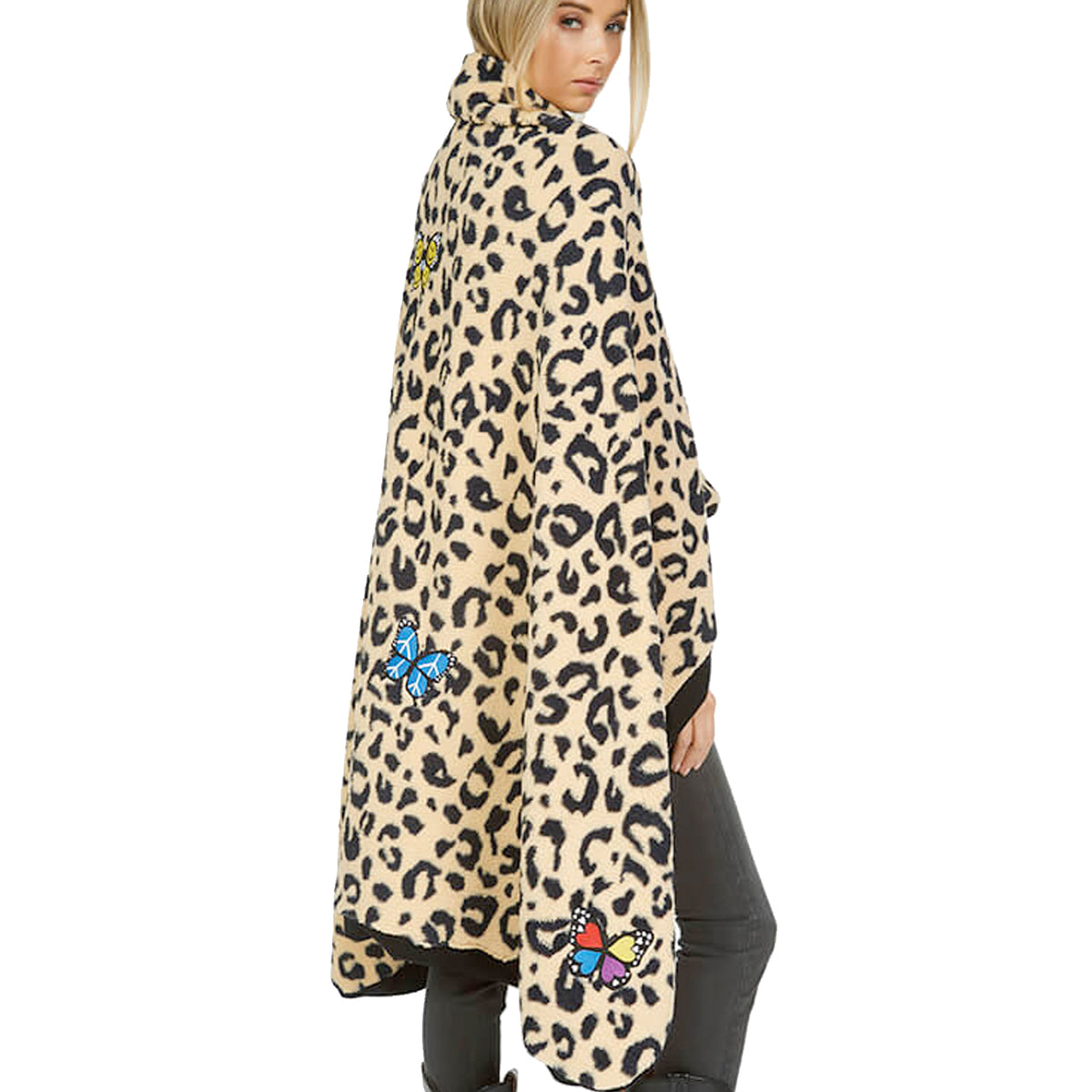 Skyla Leopard Butterfly Blanket Wrap, Lauren Moshi - RSVP Style