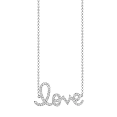 Love Script Diamond Pendant Necklace, Sydney Evan - RSVP Style