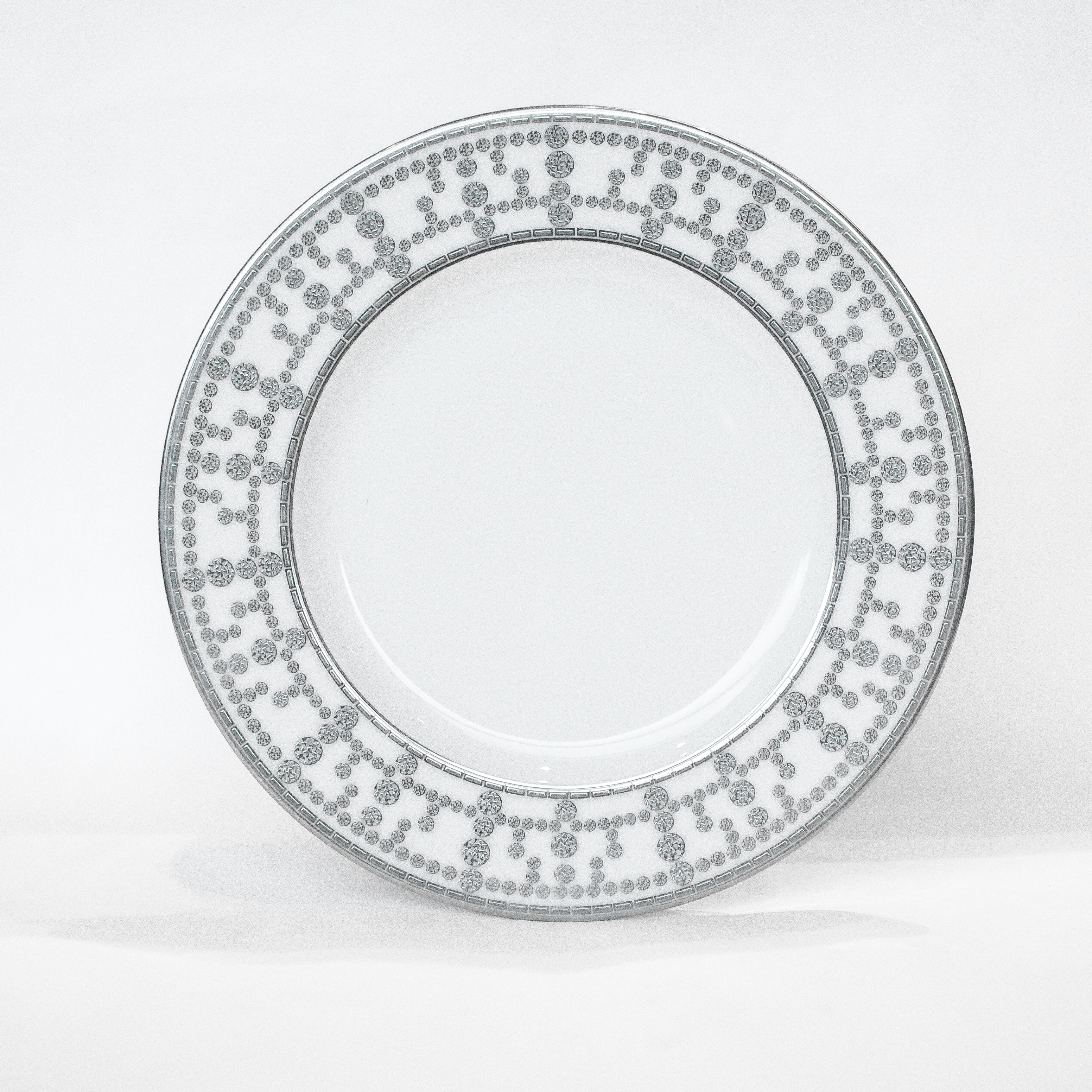 Tiara Blanc Platinum Bread & Breakfast Plate 6.3" - RSVP Style