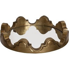 Gavin Gold Scalloped Mirrored Tray - RSVP Style