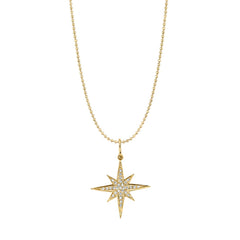 GOLD & DIAMOND STARBURST NECKLACE - RSVP Style