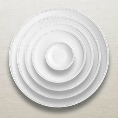Soie Tressée White Dessert Plate - RSVP Style